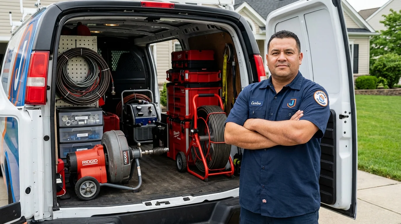 Professional drain cleaning equipment and Johns Plumbing LLC plumber in Coolidge