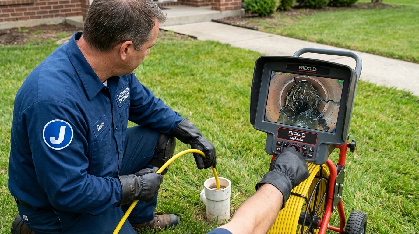 Sewer camera inspection being performed by Johns Plumbing LLC in Coolidge